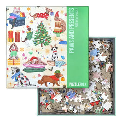 Paws & Presents 500 Piece Jigsaw Puzzle PuzzleFolk (ONLINE ORDER ONLY)