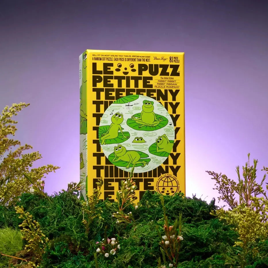 Peace Frogs 81 Piece Round Jigsaw Puzzle Le Puzz (ONLINE ORDER ONLY)