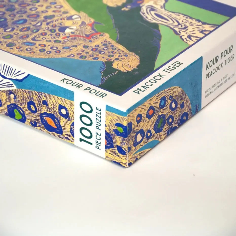 Peacock Tiger by Kour Pour 1000 Piece Jigsaw Puzzle Kinstler (ONLINE ORDER ONLY)