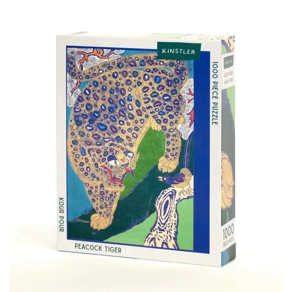 Peacock Tiger by Kour Pour 1000 Piece Jigsaw Puzzle Kinstler (ONLINE ORDER ONLY)