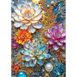 Pearlescent Waterlilies 1000 Piece Jigsaw Puzzle Enjoy (ONLINE ORDER ONLY)