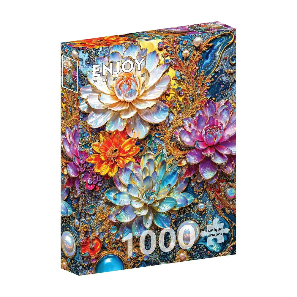 Pearlescent Waterlilies 1000 Piece Jigsaw Puzzle Enjoy (ONLINE ORDER ONLY)