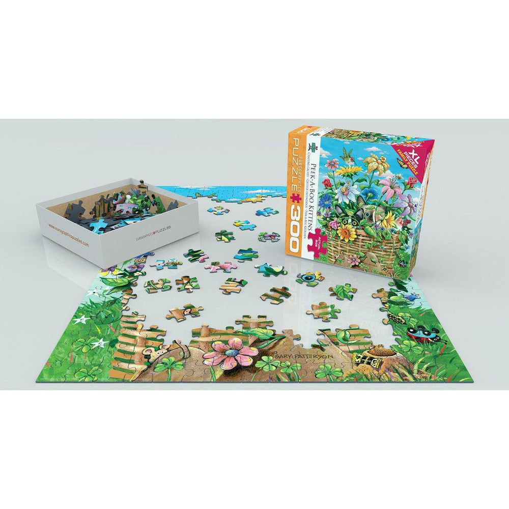 Peek-a-Poo Kittens 300 Large Piece Jigsaw Puzzle Eurographics (ONLINE ORDER ONLY)