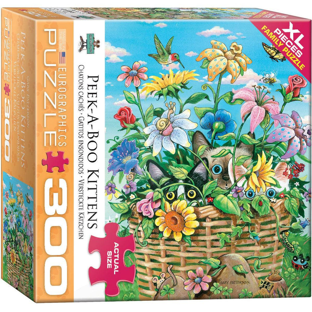 Peek-a-Poo Kittens 300 Large Piece Jigsaw Puzzle Eurographics (ONLINE ORDER ONLY)