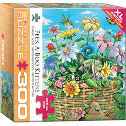 Peek-a-Poo Kittens 300 Large Piece Jigsaw Puzzle Eurographics (ONLINE ORDER ONLY)