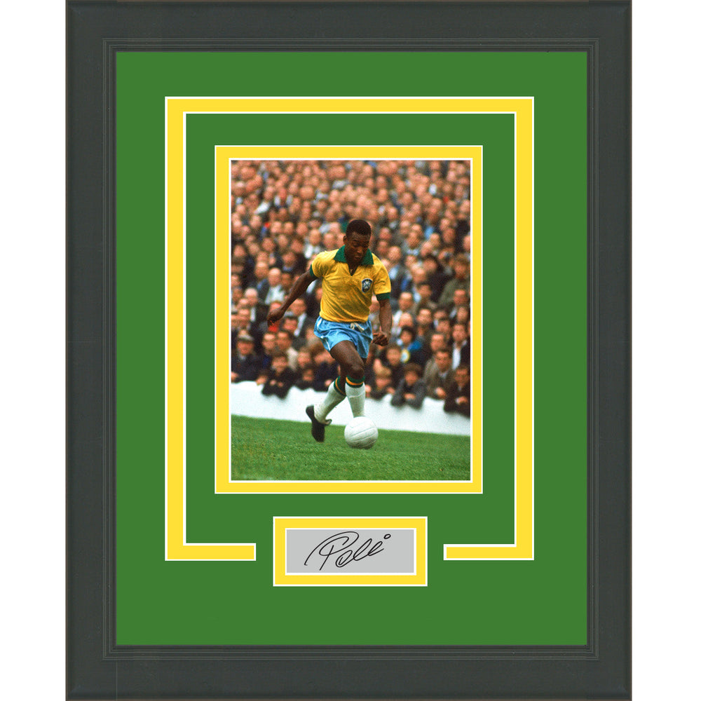 Framed Pele Facsimile Laser Engraved Signature Auto Brazil 11x14 Soccer Futbol Photo (ONLINE ORDER ONLY)