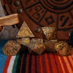 Pre-Order || Peruvian Leopard Jasper Stone Dice Set