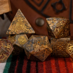 Pre-Order || Peruvian Leopard Jasper Stone Dice Set
