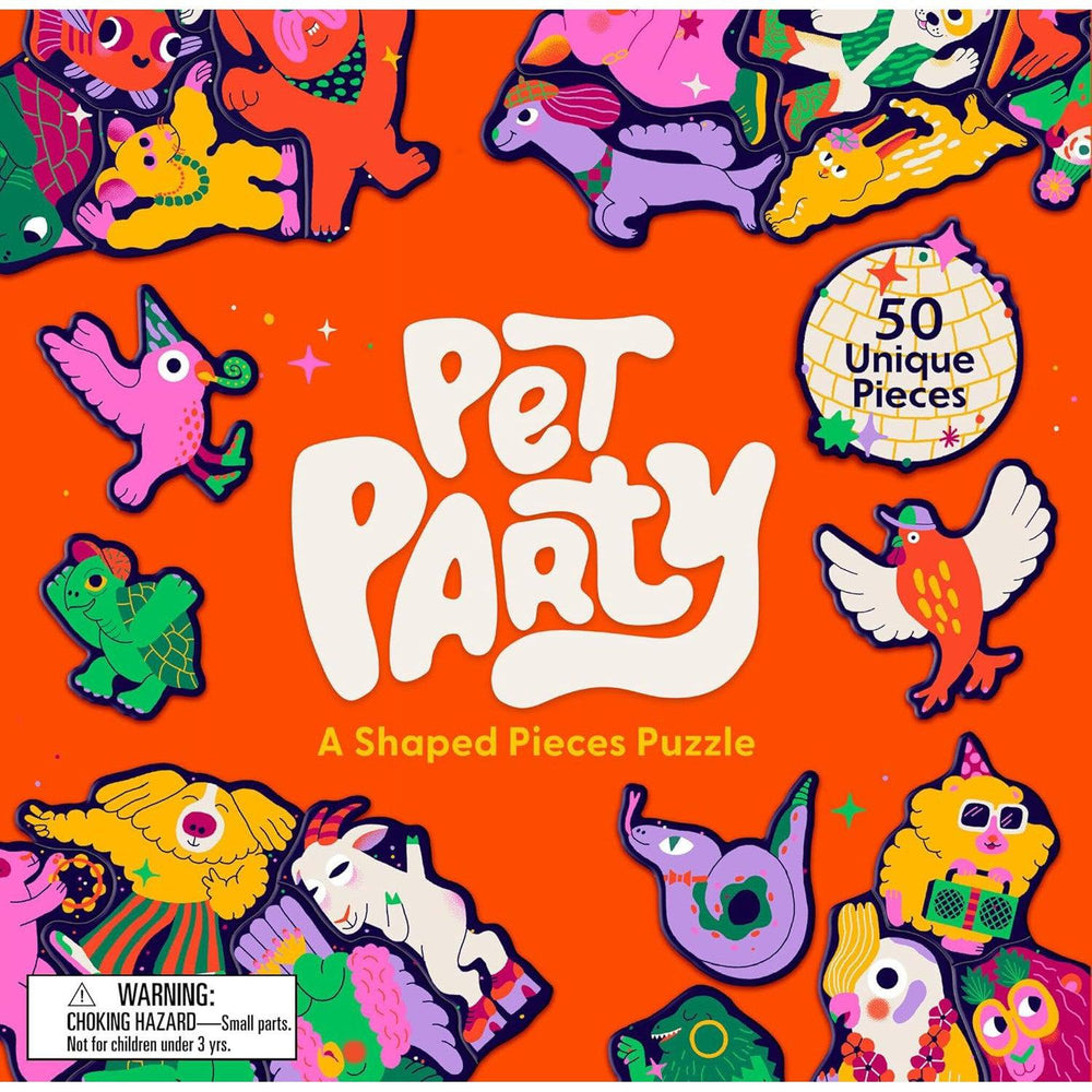Pet Party 50 Shaped Piece Cluster Jigsaw Puzzle Laurence King (ONLINE ORDER ONLY)