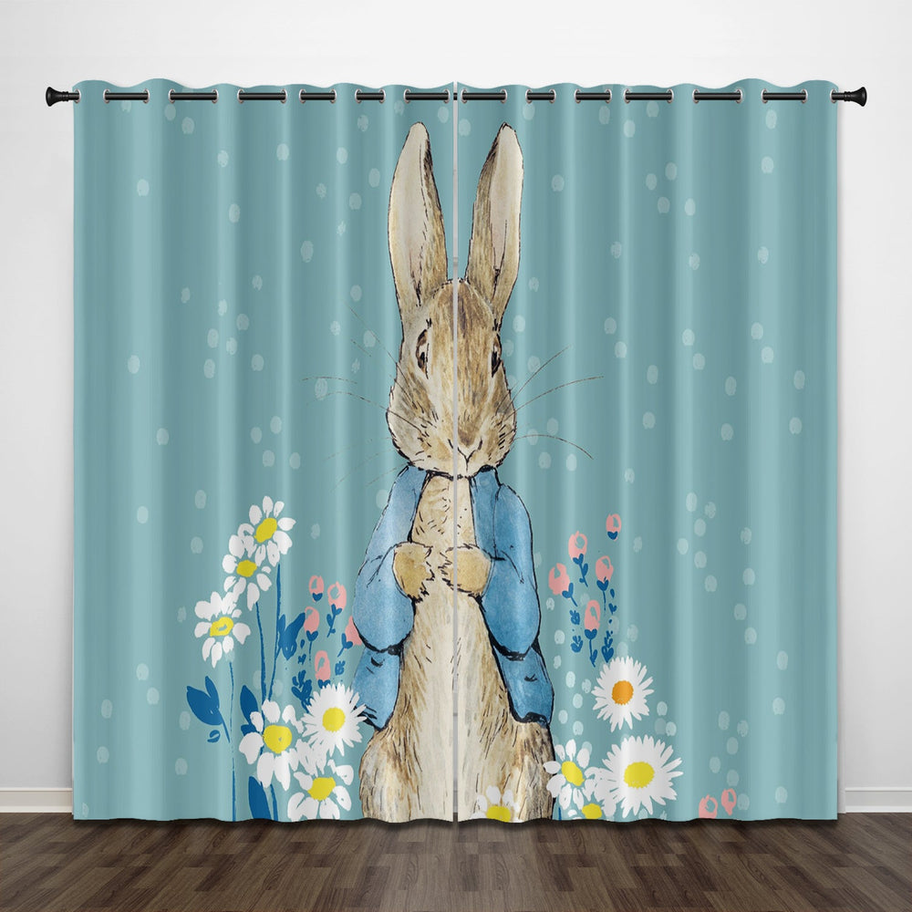 Peter Rabbit Curtains Pattern Blackout Window Drapes (Online Order Only)