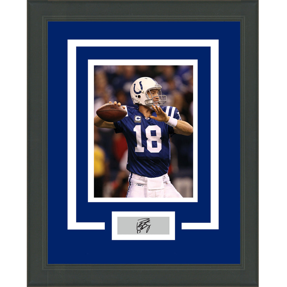 Framed Peyton Manning Facsimile Laser Engraved Signature Auto Indianapolis Colts 11x14 Football Photo (ONLINE ORDER ONLY)
