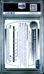 Graded 2025 Topps Bowman Charlie Condon #BCP75 Blue Geometric /150 Rookie RC Baseball Card PSA 10 Gem Mint (ONLINE ORDER ONLY)