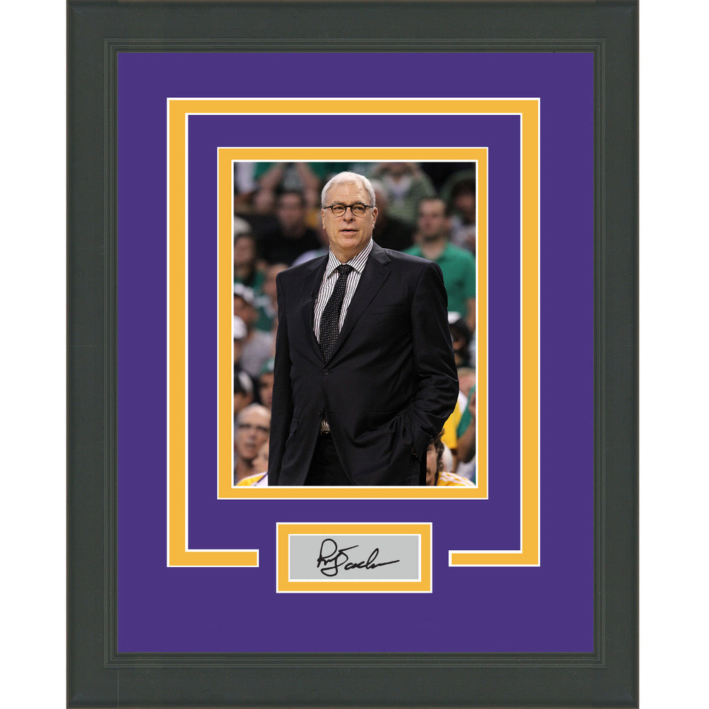 Framed Phil Jackson Facsimile Laser Engraved Signature Auto Los Angeles Lakers 11x14 Basketball Photo (ONLINE ORDER ONLY)