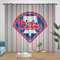 Philadelphia Phillies Curtains Blackout Window Drapes Room Decoration (Online Order Only)