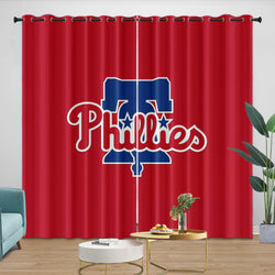 Philadelphia Phillies Curtains Blackout Window Drapes Room Decoration (Online Order Only)