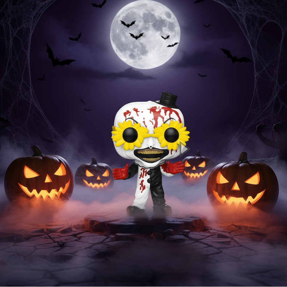 PREORDER (Estimated Arrival MAY/JUNE 2025) POP! Movies: Terrifier - Art the Clown with Glasses
Bloody Chase Funko Shop Exclusive (ONLINE ORDER ONLY)