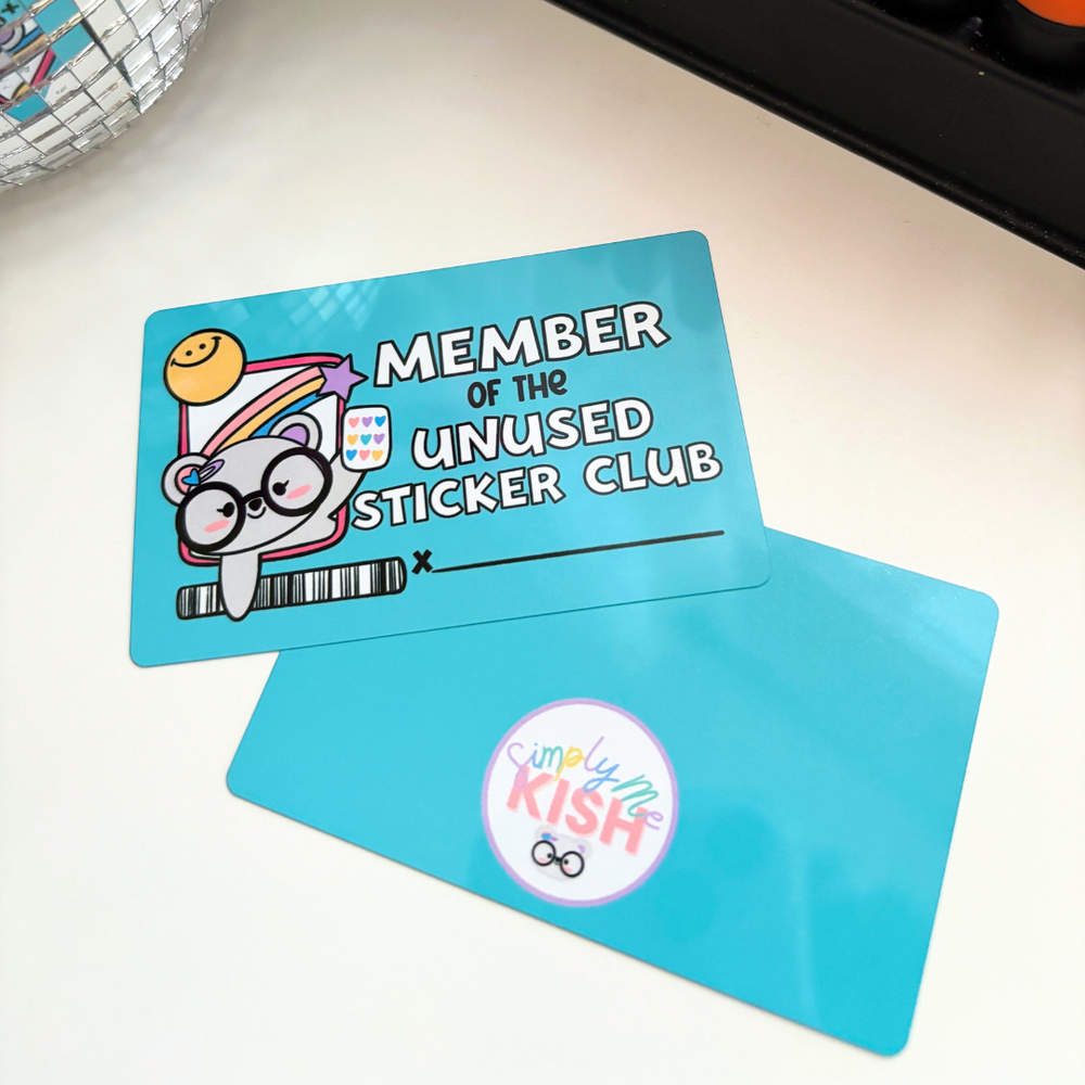 Member of the Unused Sticker Club | Metal Card (ONLINE ORDER ONLY)