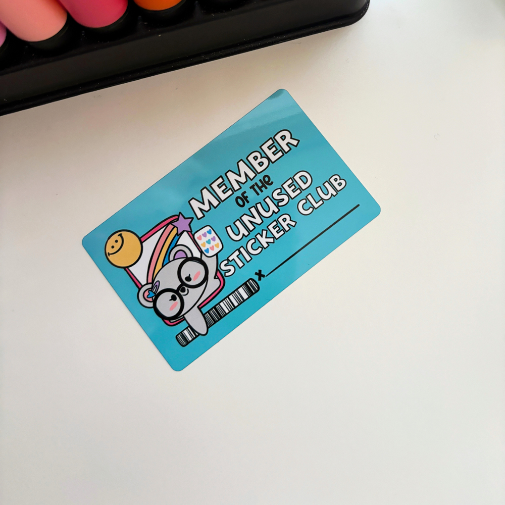 Member of the Unused Sticker Club | Metal Card (ONLINE ORDER ONLY)