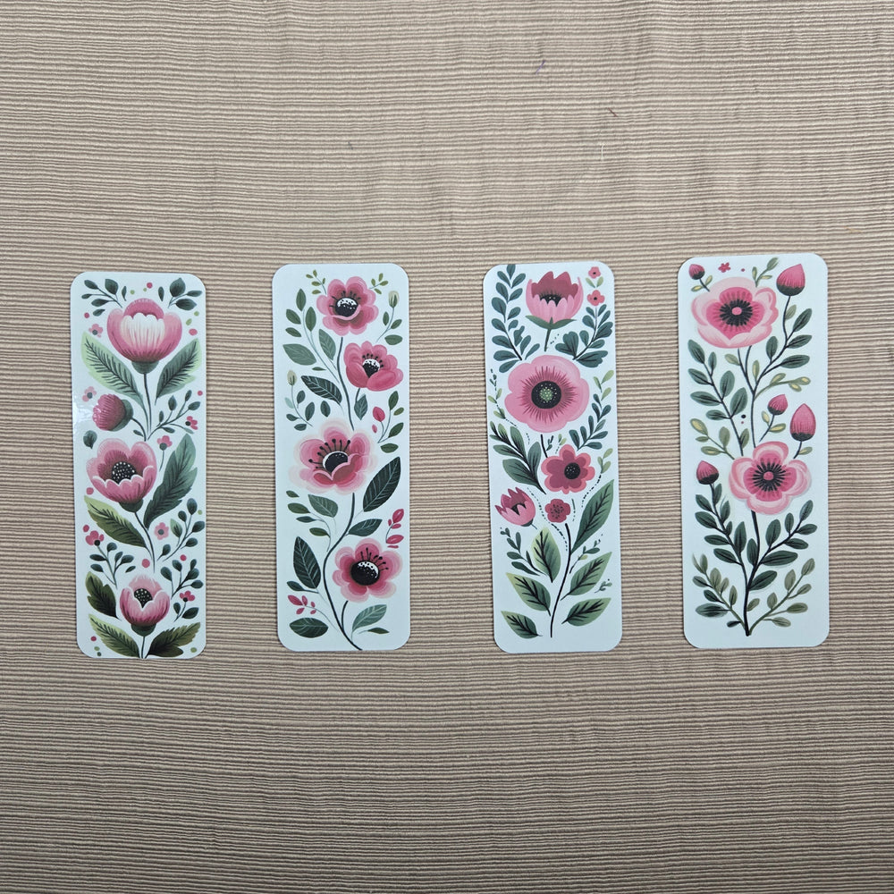 Pink Floral Bookmark (ONLINE ORDER ONLY)
