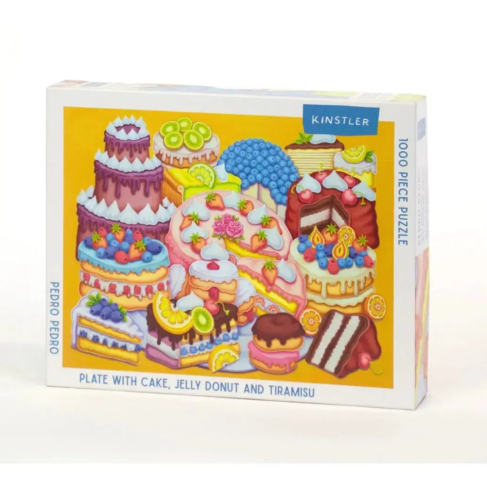Plate with Cake, Jelly Donut & Tiramisu 1000 Piece Jigsaw Puzzle Kinstler (ONLINE ORDER ONLY)