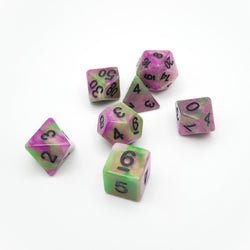 Poison Petals - 7 Piece DnD Dice Set | Acrylic RPG Gaming Dice (ONLINE ORDER ONLY)