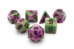 Poison Petals - 7 Piece DnD Dice Set | Acrylic RPG Gaming Dice (ONLINE ORDER ONLY)