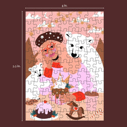 Polar Bear 99 Piece Mini Jigsaw Puzzle Puzzledly (ONLINE ORDER ONLY)