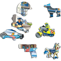 Police Catching the Bank Robbers 43 Piece Tray Jigsaw Puzzle Larsen (ONLINE ORDER ONLY)