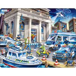 Police Catching the Bank Robbers 43 Piece Tray Jigsaw Puzzle Larsen (ONLINE ORDER ONLY)