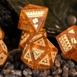 Pre-Order || Polynesian Lava Glass Dice Set
