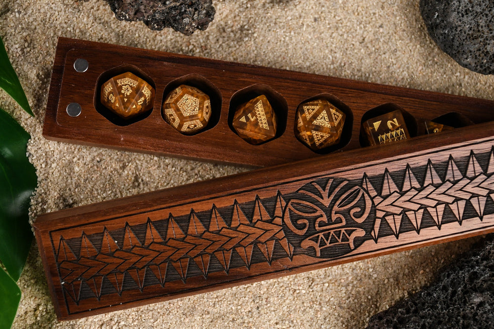 Pre-Order || Polynesian Lava Glass Dice Set