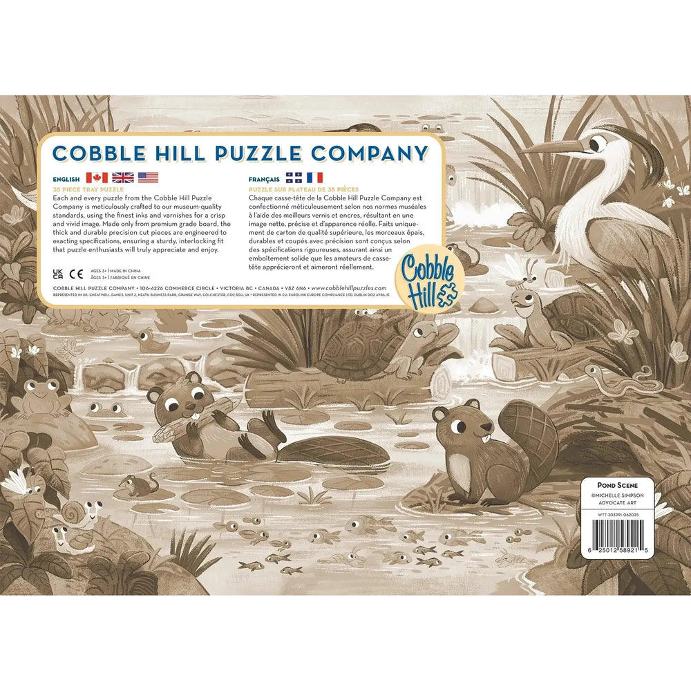 Pond Scene 35 Piece Tray Jigsaw Puzzle Cobble Hill (ONLINE ORDER ONLY)