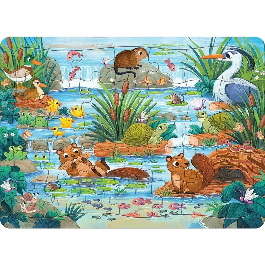 Pond Scene 35 Piece Tray Jigsaw Puzzle Cobble Hill (ONLINE ORDER ONLY)