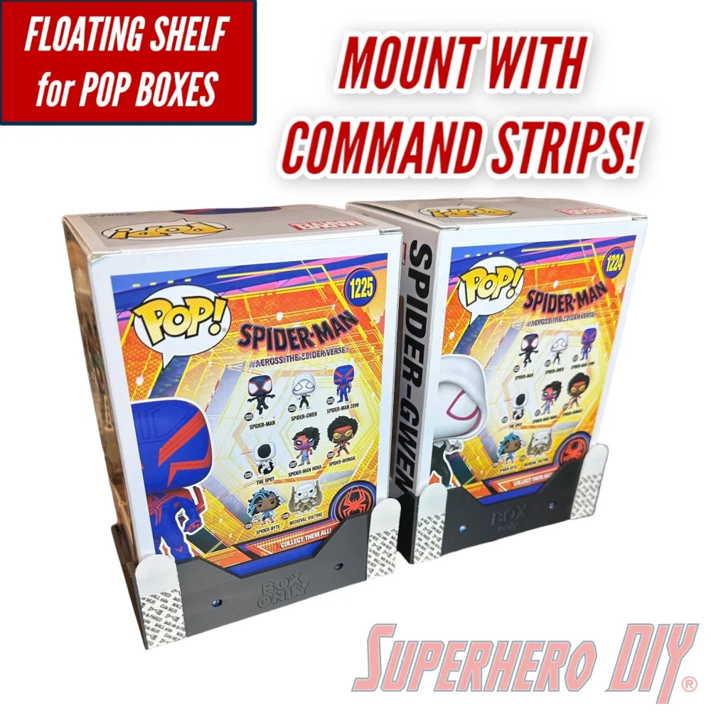 Pop Box Floating Shelf Wall Mount with Command Strips | Fits Soft Cases or Funko Pop Box only (ONLINE ORDER ONLY)