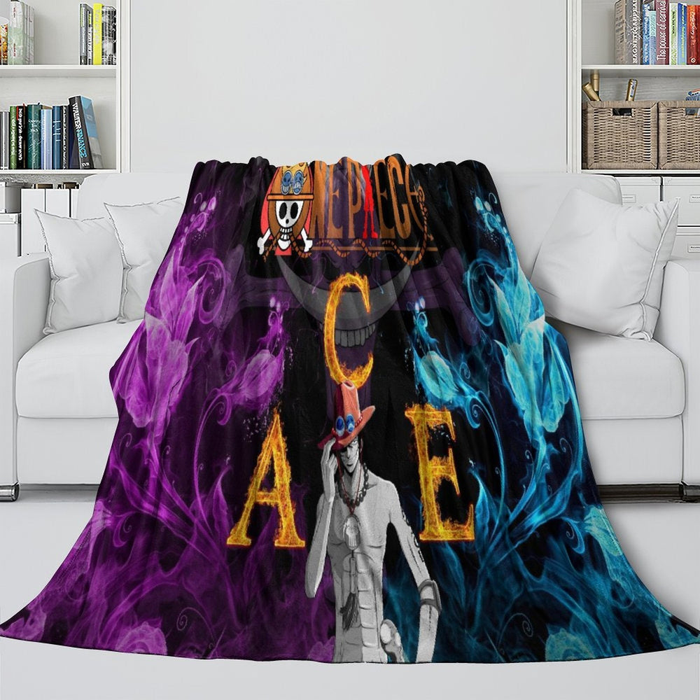 Portgas D. Ace Blanket Flannel Throw Kids Room Decoration (ONLINE ORDER ONLY)