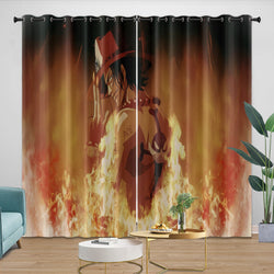 Portgas D. Ace Curtains Blackout Kids Room Window Drapes (ONLINE ORDER ONLY)