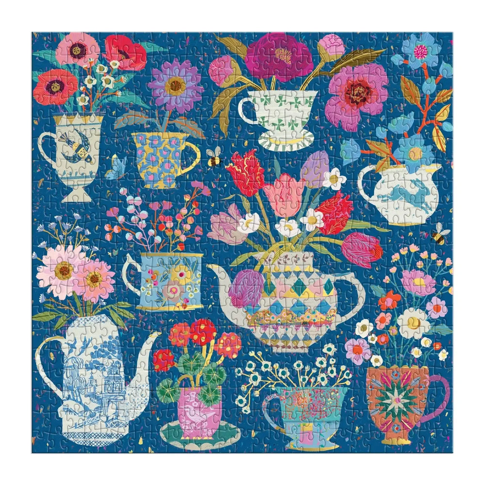 Potted Teacups 500 Piece Jigsaw Puzzle Galison (ONLINE ORDER ONLY)