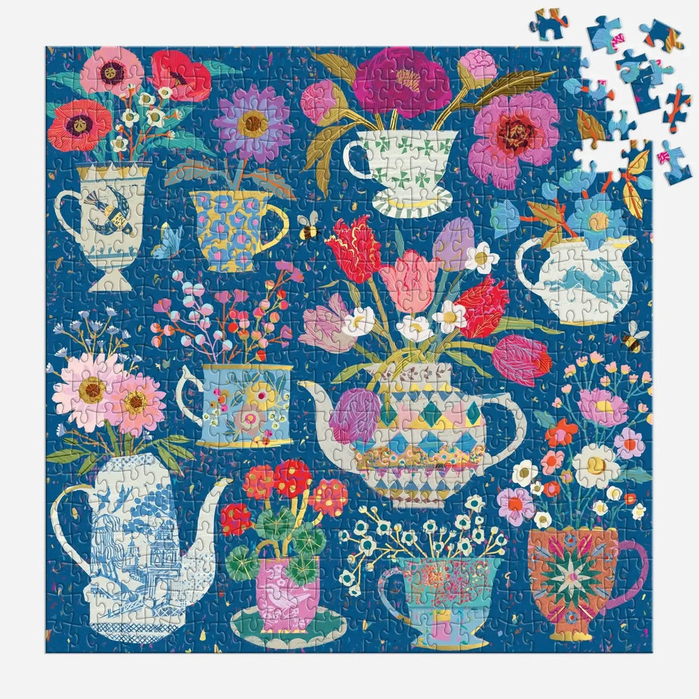Potted Teacups 500 Piece Jigsaw Puzzle Galison (ONLINE ORDER ONLY)
