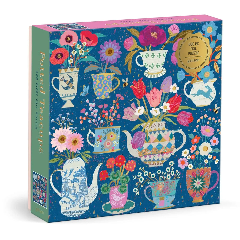Potted Teacups 500 Piece Jigsaw Puzzle Galison (ONLINE ORDER ONLY)