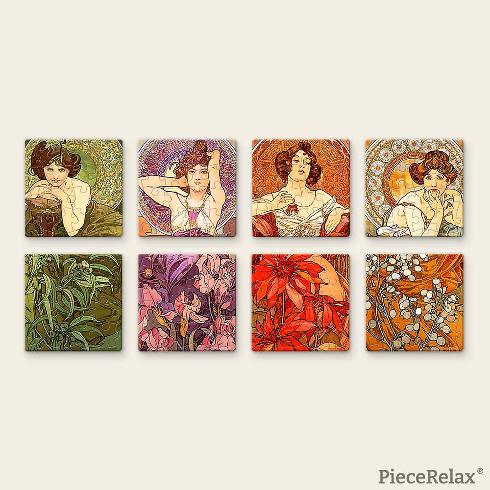 Precious Stones Tile Magnet Set 128 Piece 3D Plastic Jigsaw Puzzle PieceRelax (ONLINE ORDER ONLY)
