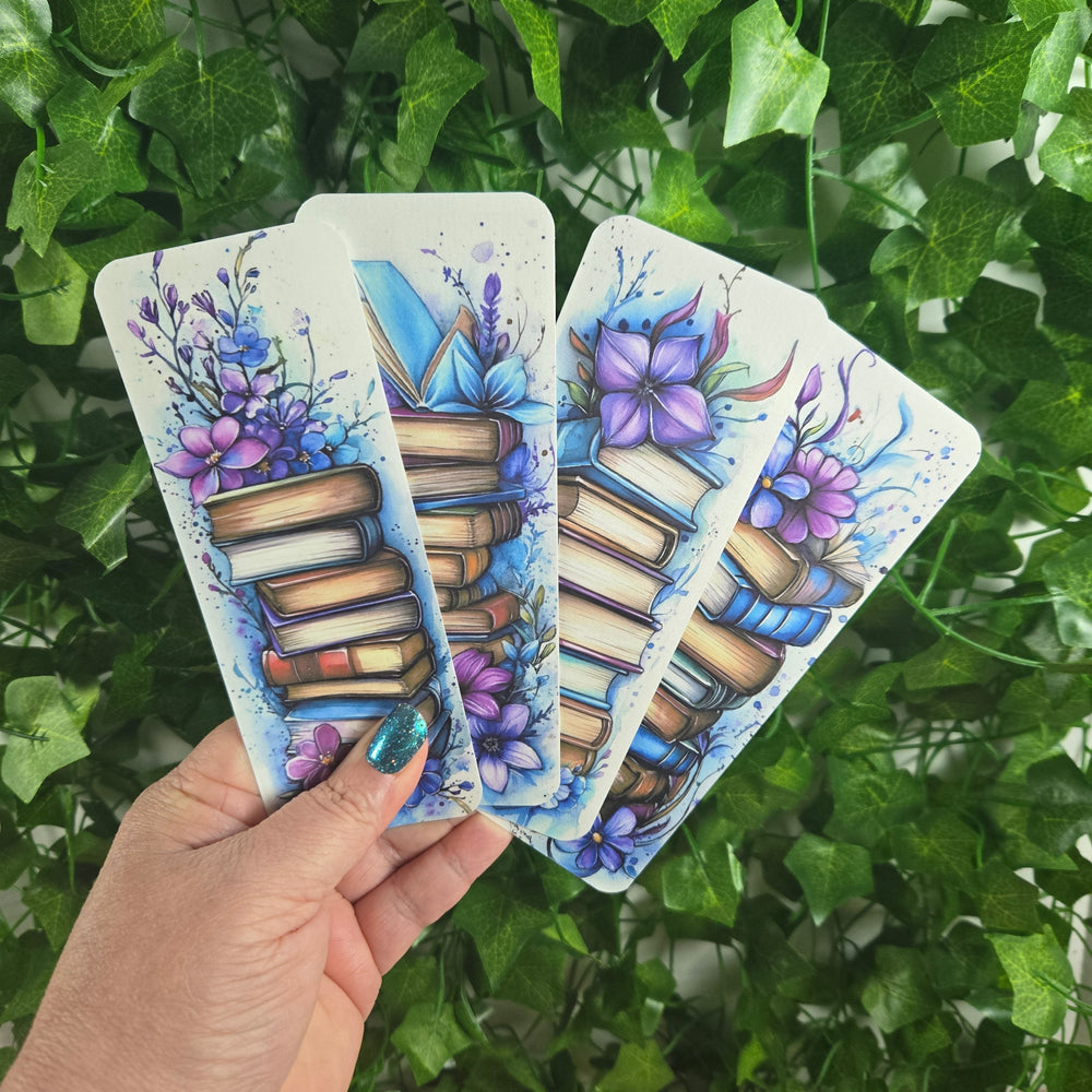 Beautiful Flowers on Books Bookmark (ONLINE ORDER ONLY)