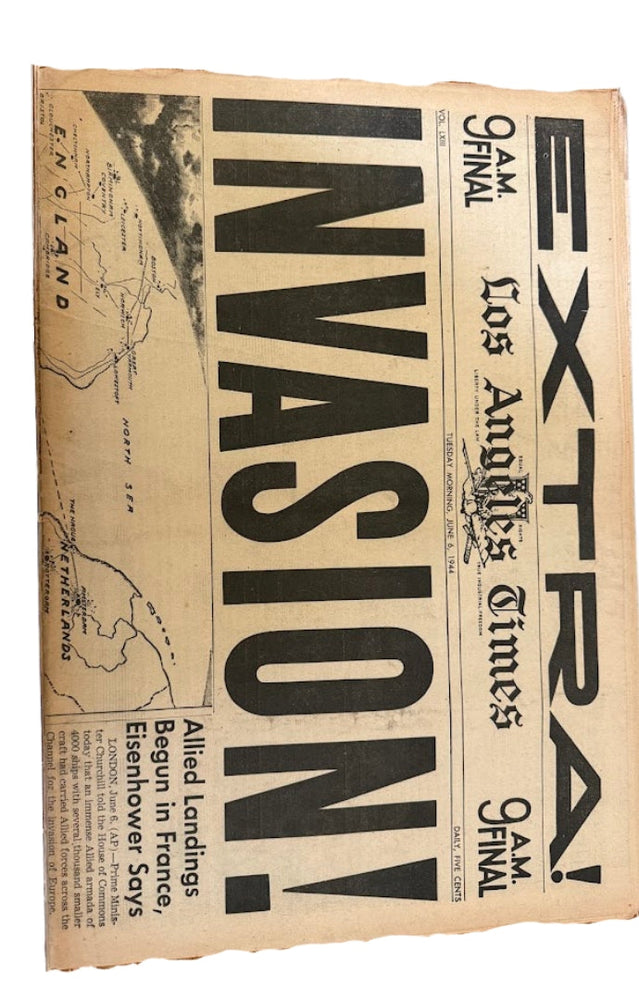 Los Angeles Times Vol. LXIII: Tuesday Morning, June 6, 1944 - 9 A.M. Final (ONLINE ORDER ONLY)