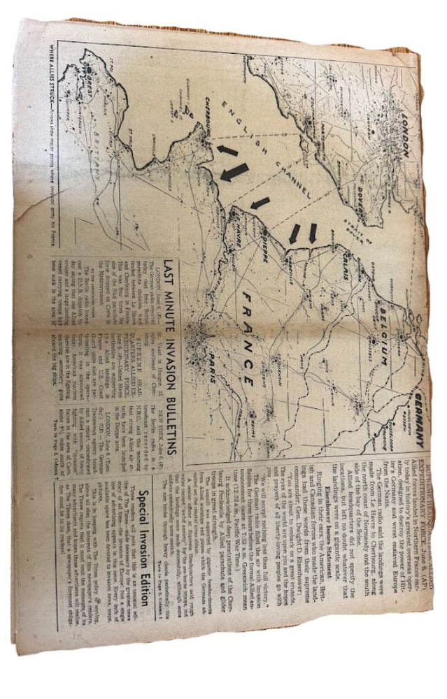 Los Angeles Times Vol. LXIII: Tuesday Morning, June 6, 1944 - 9 A.M. Final (ONLINE ORDER ONLY)