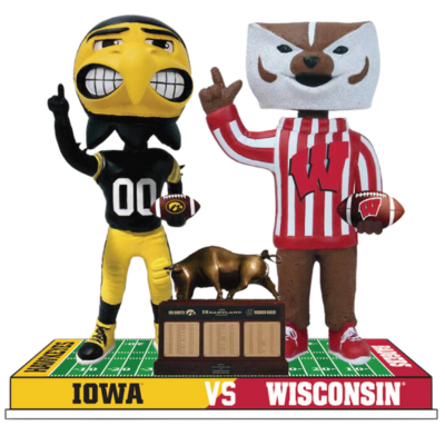 Iowa vs. Wisconsin Football Rivalry Bobblehead (Presale) (ONLINE ORDER ONLY)