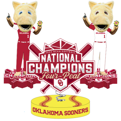 Oklahoma Sooners 2024 Softball National Champions Bobbleheads (ONLINE ORDER ONLY)