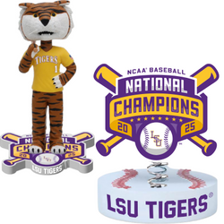 LSU Tigers 2025 Men's College World Series National Champions Bobbleheads (Presale) (ONLINE ORDER ONLY)