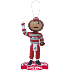 Ohio State Buckeyes 2024 CFP National Champions Bobblehead Ornament (Presale) (ONLINE ORDER ONLY)