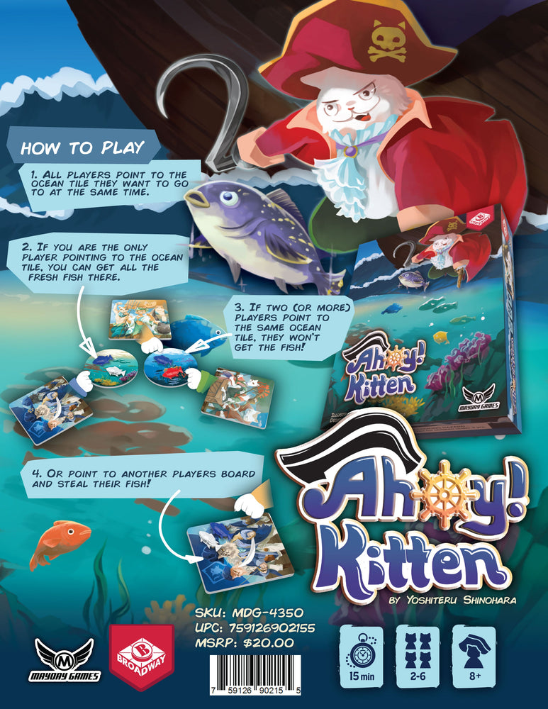 Ahoy Kitten 2-6 Player Casual Board Game - (ONLINE ORDER ONLY)