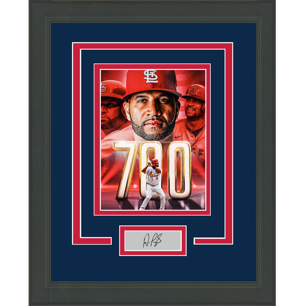 Framed Albert Pujols 700th HR Facsimile Laser Engraved Signature Auto St. Louis Cardinals 11x14 Baseball Photo (ONLINE ORDER ONLY)