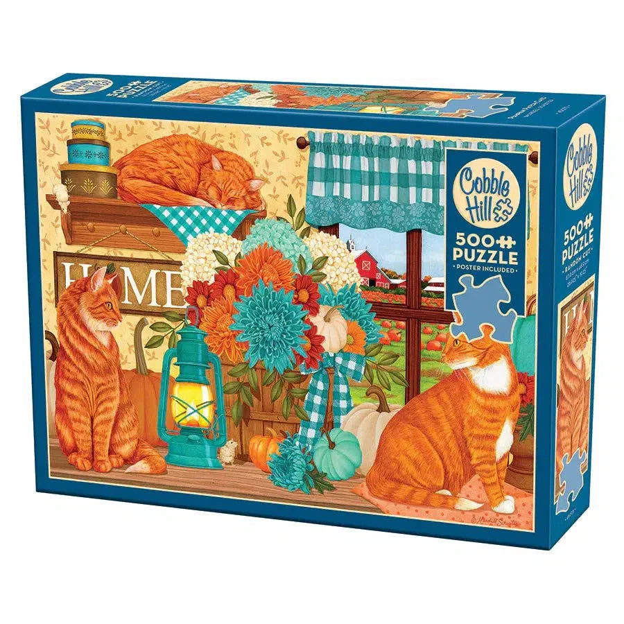 Pumpkin Patch Cats 500 Piece Jigsaw Puzzle Cobble Hill (ONLINE ORDER ONLY)